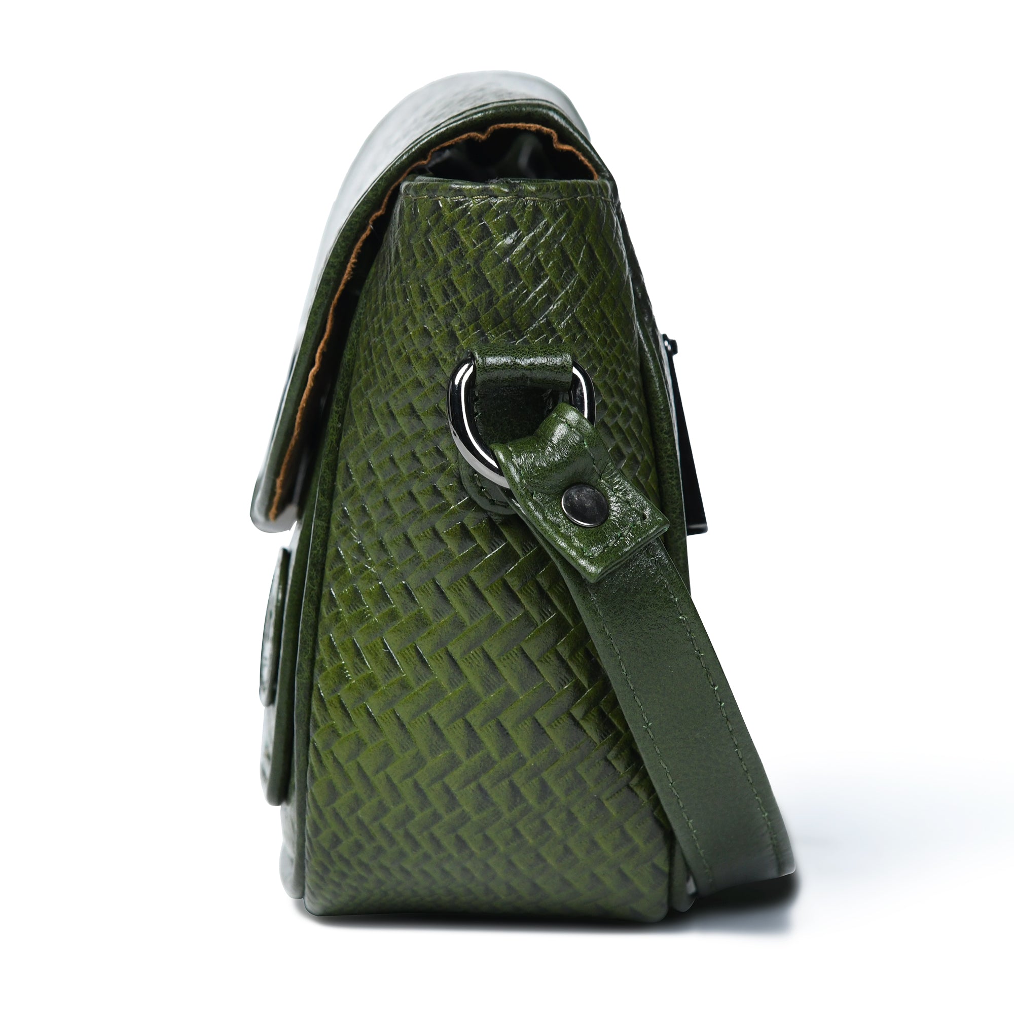 Chic Leather Women's Handbag - Olive Colour